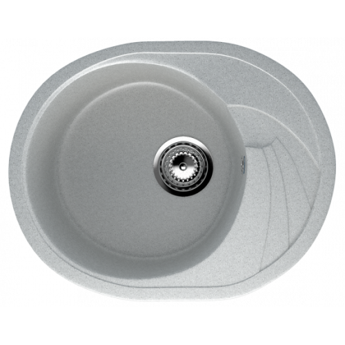 Мойка Ulgran U-403-310 (овал с крылом, 570х465мм, чаша 180мм, серый)