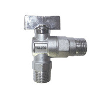 Кран шар. GANZER угловой 1/2х1/2 матовый LUX GZRL33